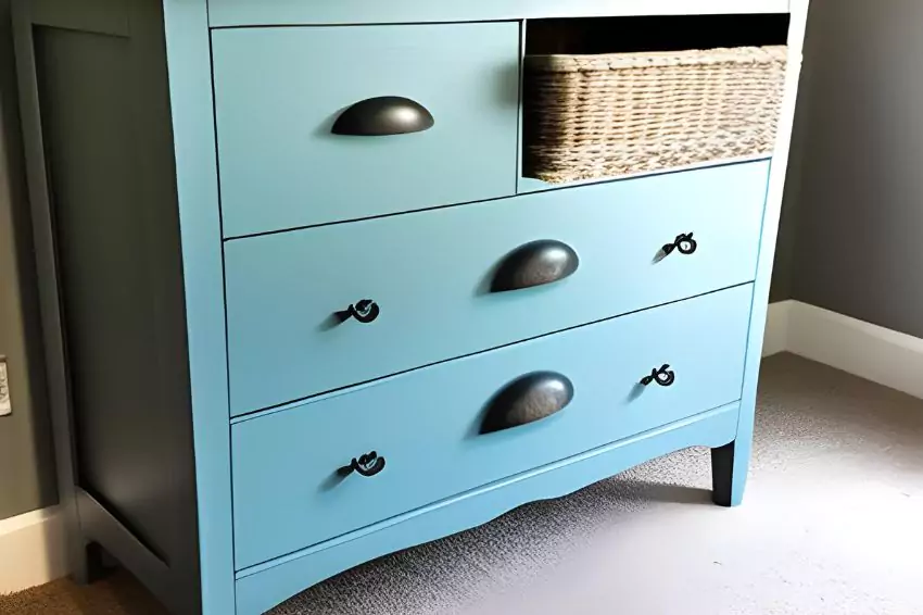 dresser with missing drawer