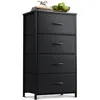 AODK small 4-drawer dresser for bedroom, black