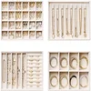 Velvet Jewelry Drawer Organizer Trays, 4-Layer Set