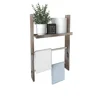 JACKCUBE Rustic Wood Towel Rack with Shelf