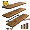 BAYKA 22.5in Rustic Wood Floating Shelves, Set of 3