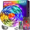 KSIPZE 100ft Music Sync LED Strip Lights