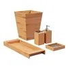 Lavish Home 5-piece bamboo bathroom decor set