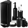 7-piece matte black bathroom accessories set