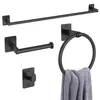 KLJKPA 4-piece black bathroom accessories set
