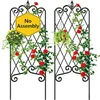 Metal Garden Trellis for Climbing Plants, 2-Pack