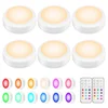 LED Puck Lights with Remote, 6-Pack