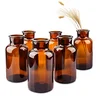 Vintage Amber Glass Bud Vases, Set of 6
