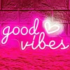 Good Vibes LED Neon Sign, 16x8 Inch