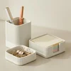 Aesthetic Concrete Desk Organizer, Set of 3