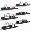 Black Floating Shelves Set of 6