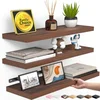 Walnut-Like Floating Shelves 3 Pack