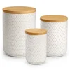 Hexagon Ceramic Canister Set with Airtight Lids, Set of 3