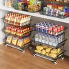OKZEST 3-tier rolling pantry storage cart with wheels