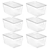 Vtopmart 6-pack clear stackable pantry storage bins