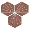 Orange Art Deco Hexagon Peel & Stick Backsplash