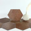 W&S 24-Sheet Hexagon Peel & Stick Tile, Red Brown