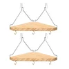 onsogi Fabric Wall Cubicle Corner Shelf with Hooks