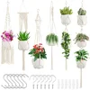 Macrame Plant Hangers, 6-Pack