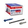 FixMaster Hex Head Concrete Screws, 100pc Kit