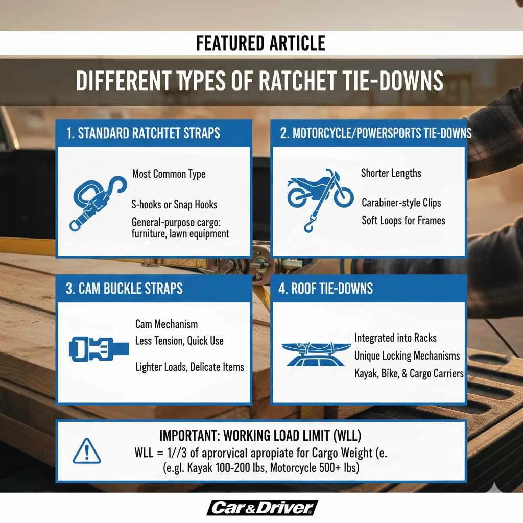 Different Types of Ratchet Tie-Downs