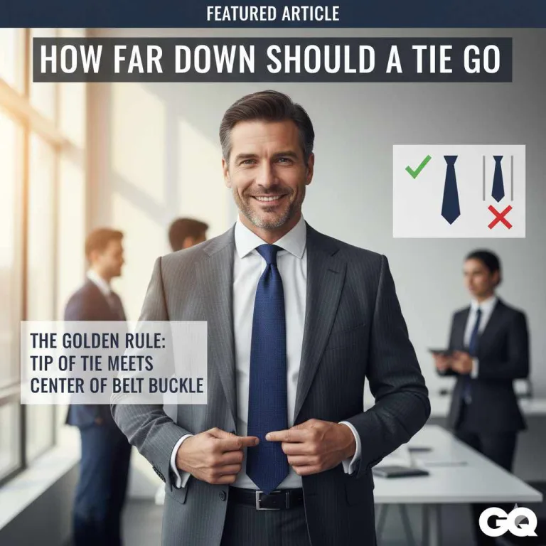 How Far Down Should a Tie Go