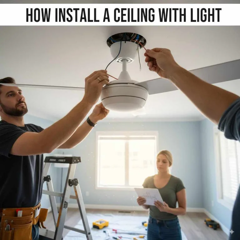 How to Install a Ceiling Fan With Light
