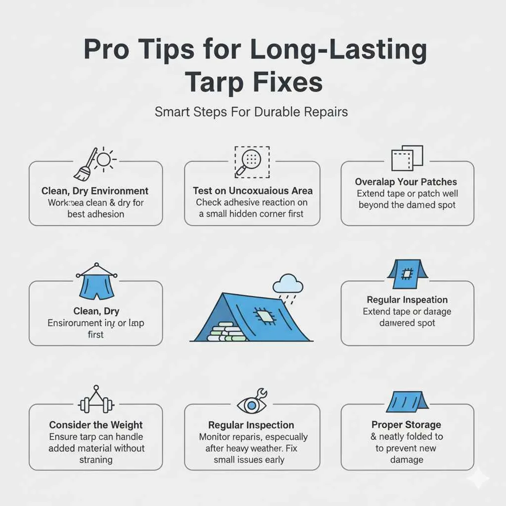 Pro Tips for Long-Lasting Tarp Fixes