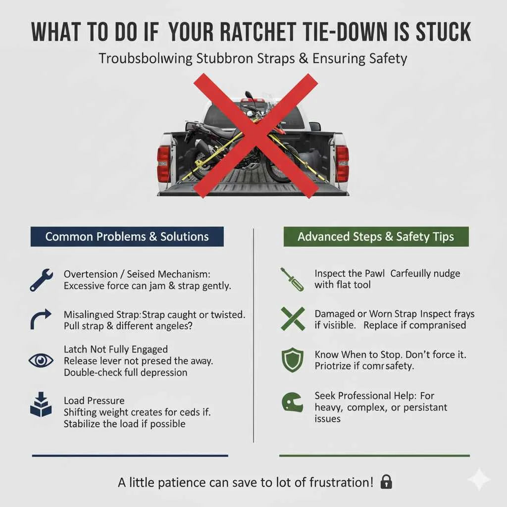 What to Do If the Ratchet Tie-Down is STILL Stuck