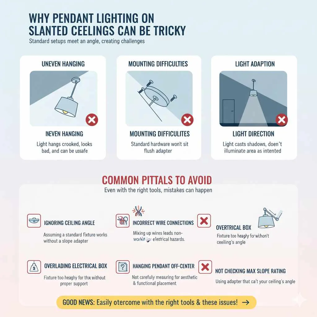 Why Pendant Lighting on Slanted Ceilings Can Be Tricky