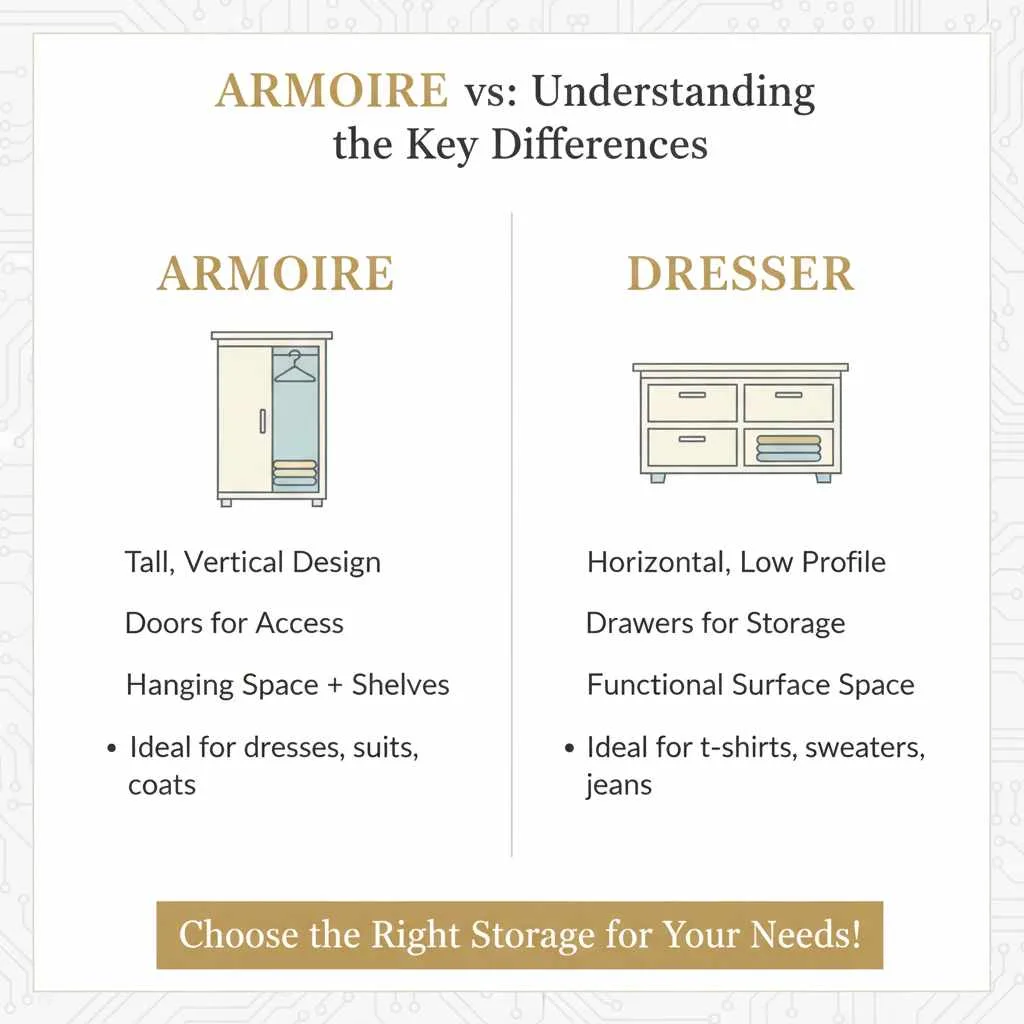 Armoire vs. Dresser: Understanding the Key Differences