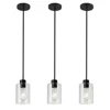 KLSS Industrial Black Pendant Lights, 3-Pack