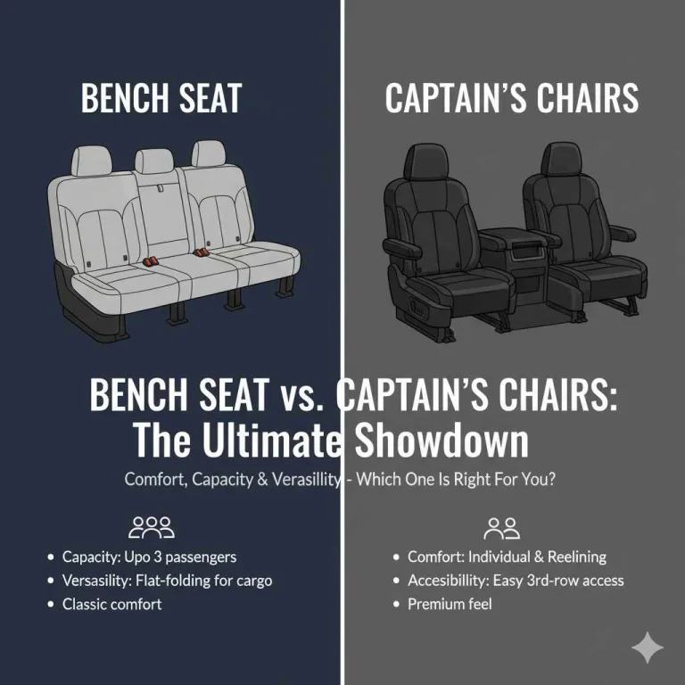 Bench Seat vs Captain Chairs