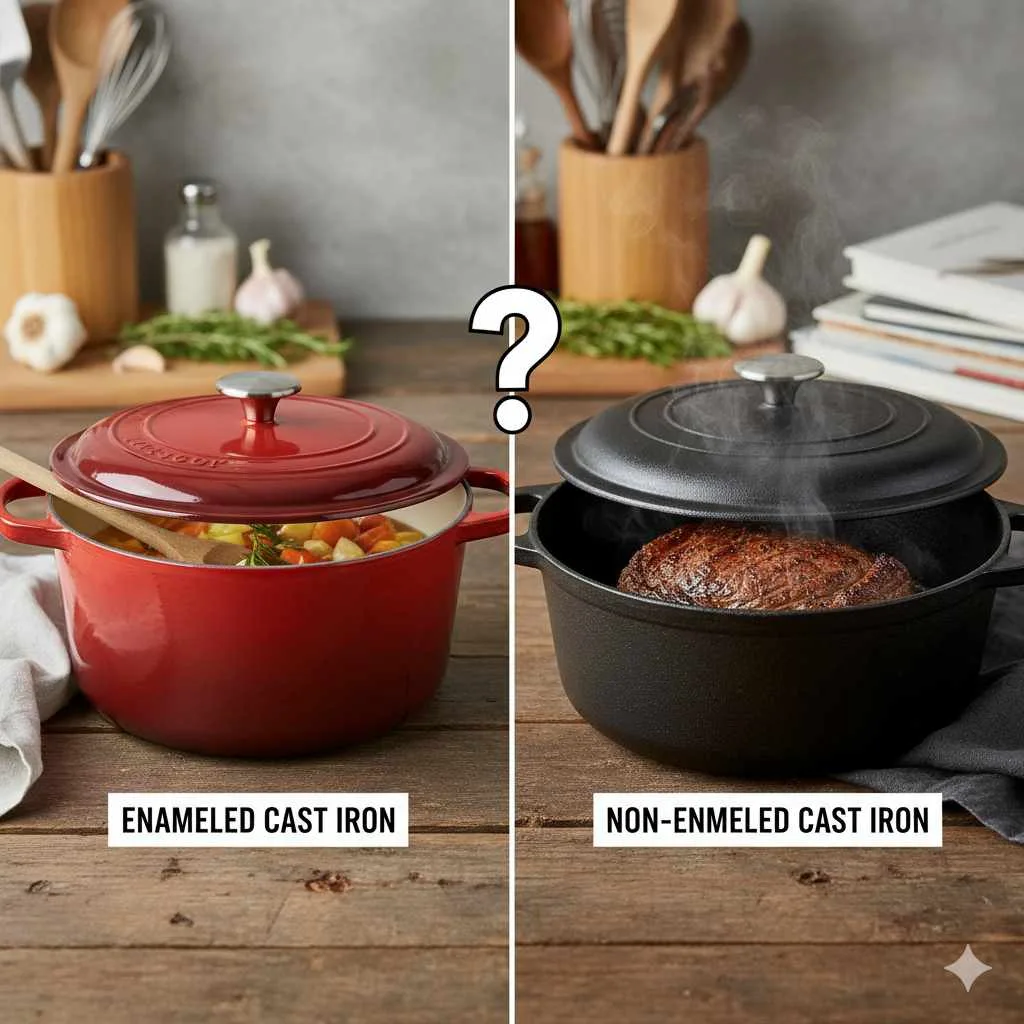 Enameled vs Non Enameled Dutch Oven: Essential Choice