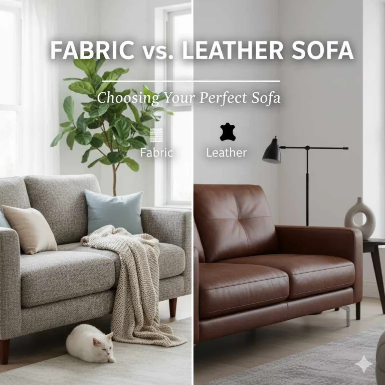 Fabric vs Leather Sofa