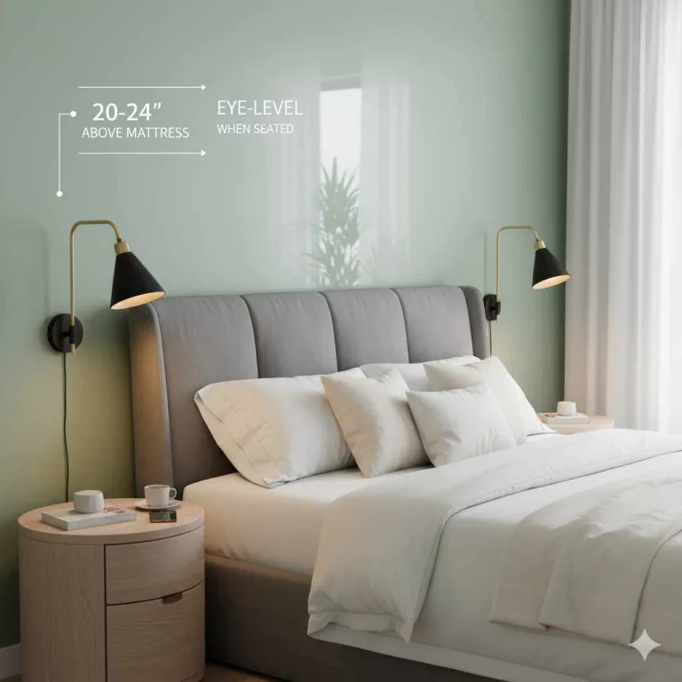 How High To Hang Wall Sconces Next To Bed