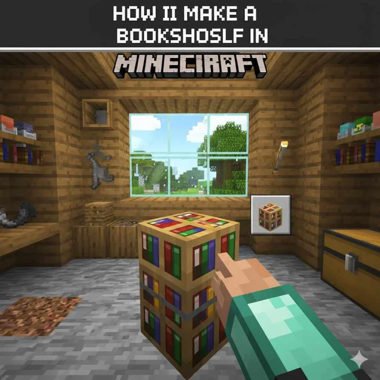 How To Make A Bookshelf Minecraft