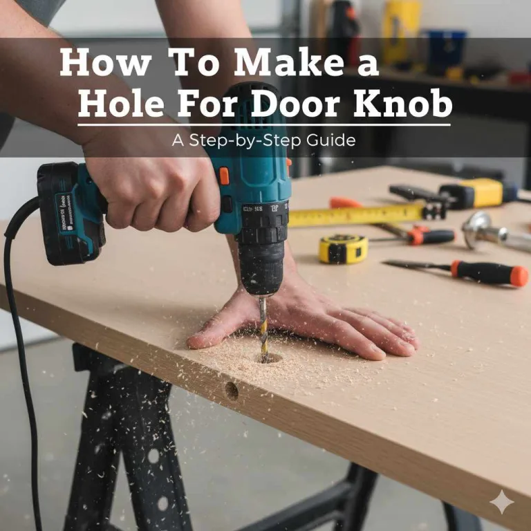 How To Make A Hole For Door Knob