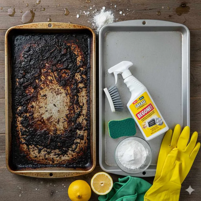 How to Clean Baked On Grease