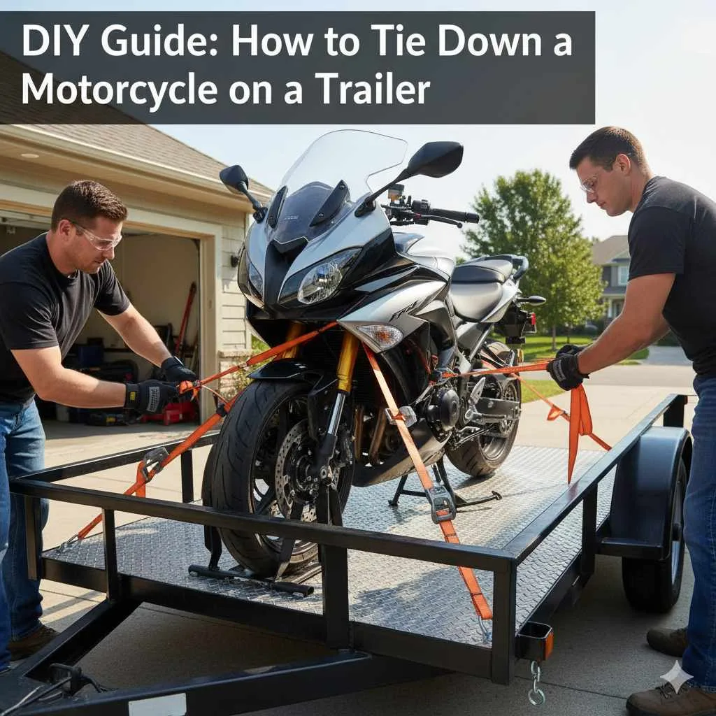 How to Tie Down a Motorcycle on a Trailer