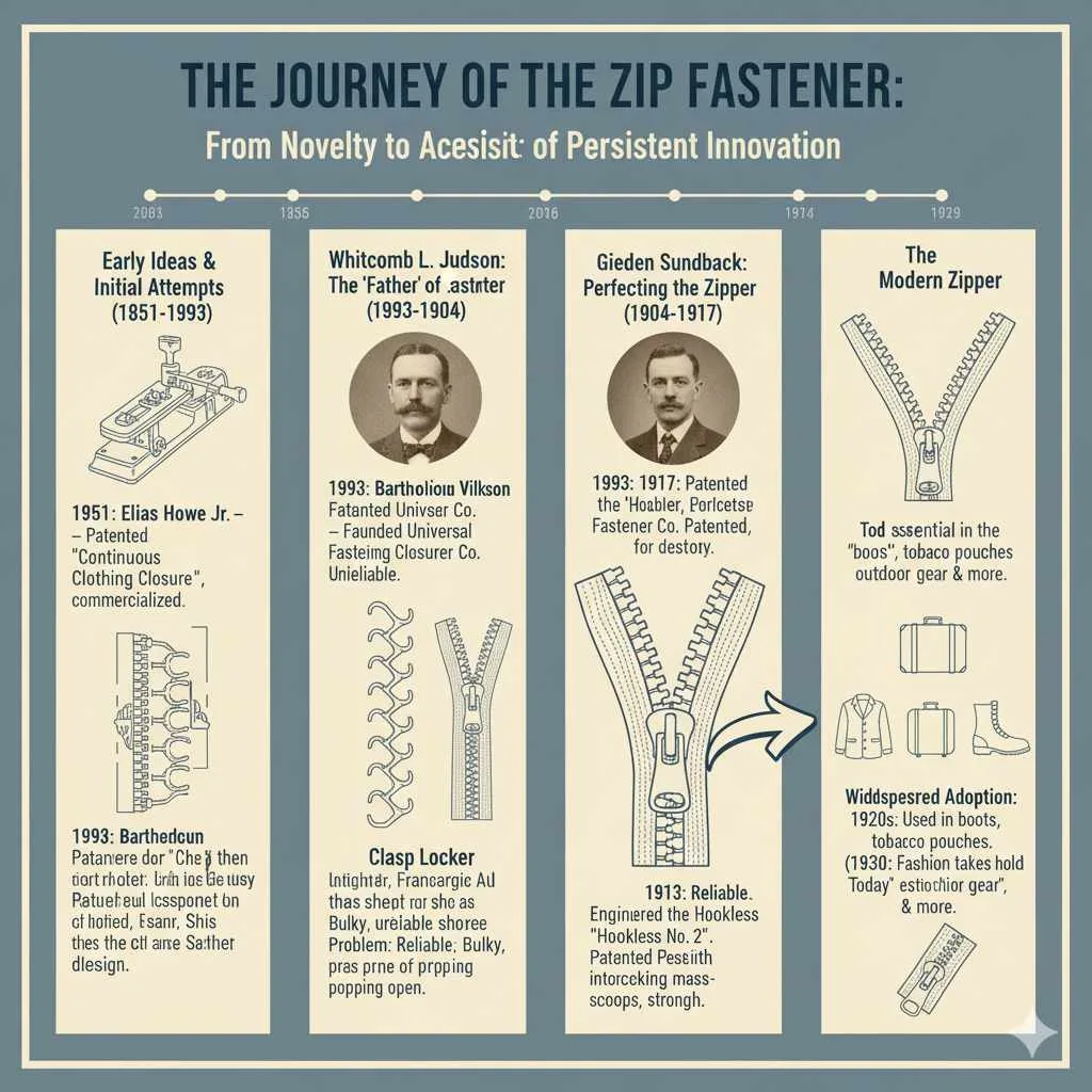 The Journey of the Zip Fastener: From Novelty to Necessity