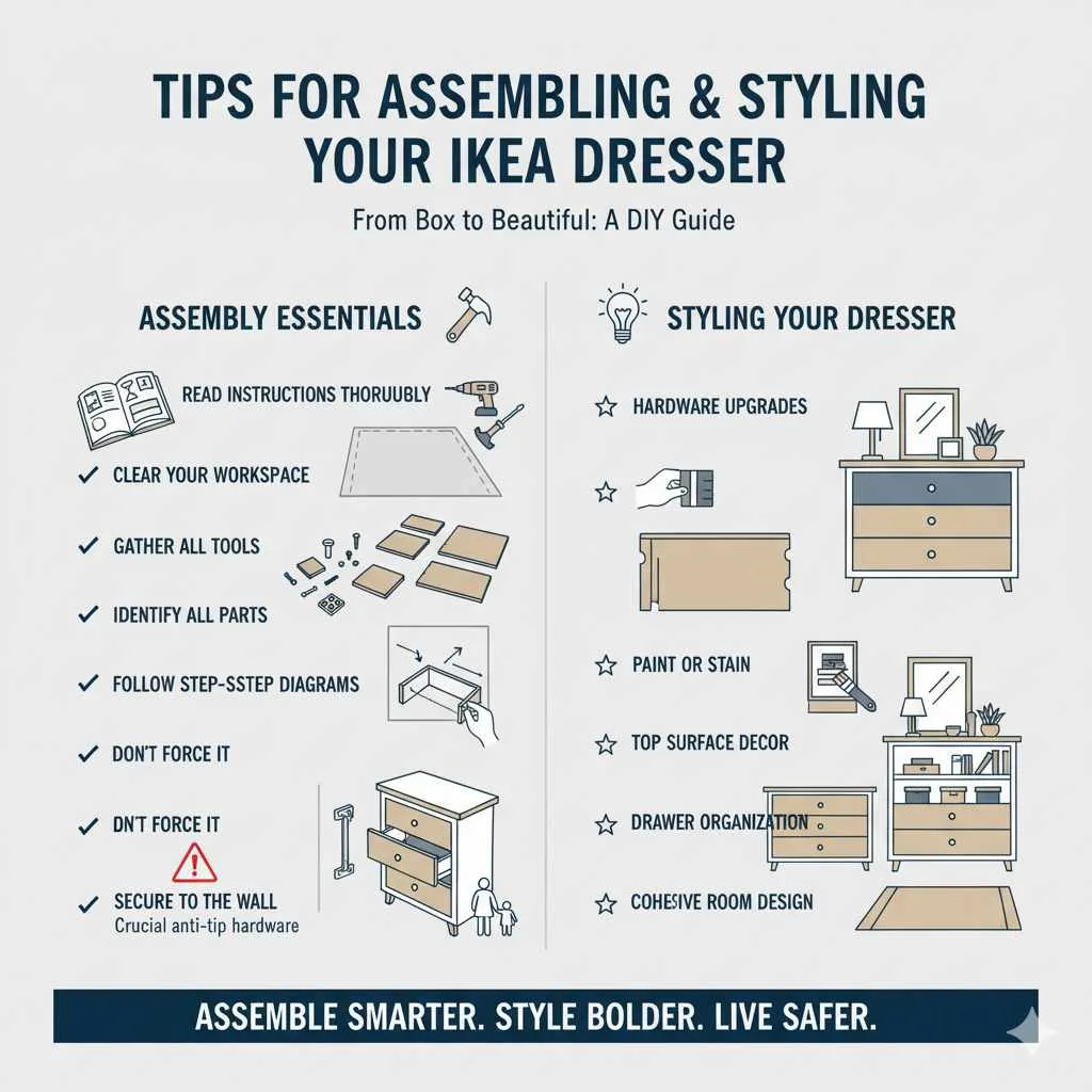 Tips for Assembling and Styling Your IKEA Dresser