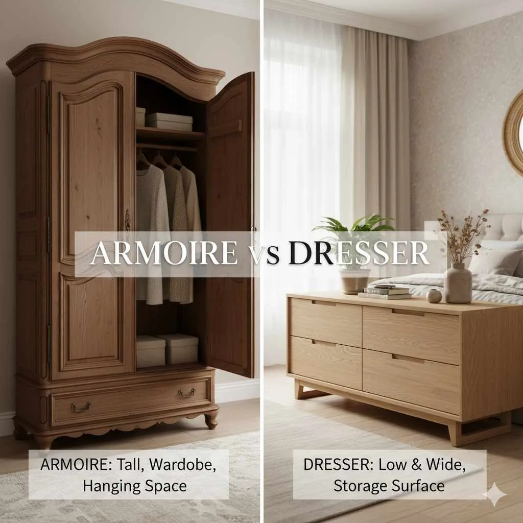 What Is An Armoire Vs Dresser: Essential Guide