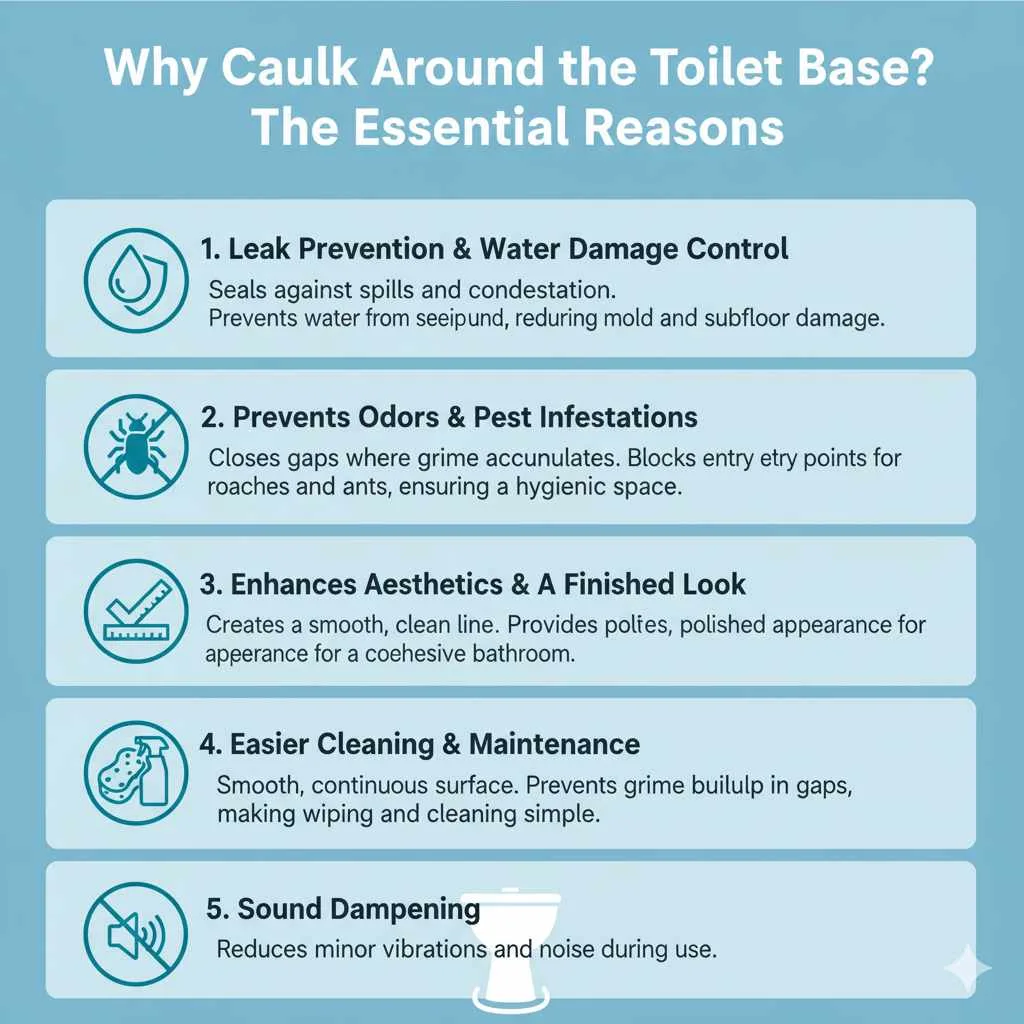 Why Caulk Around the Toilet Base?
