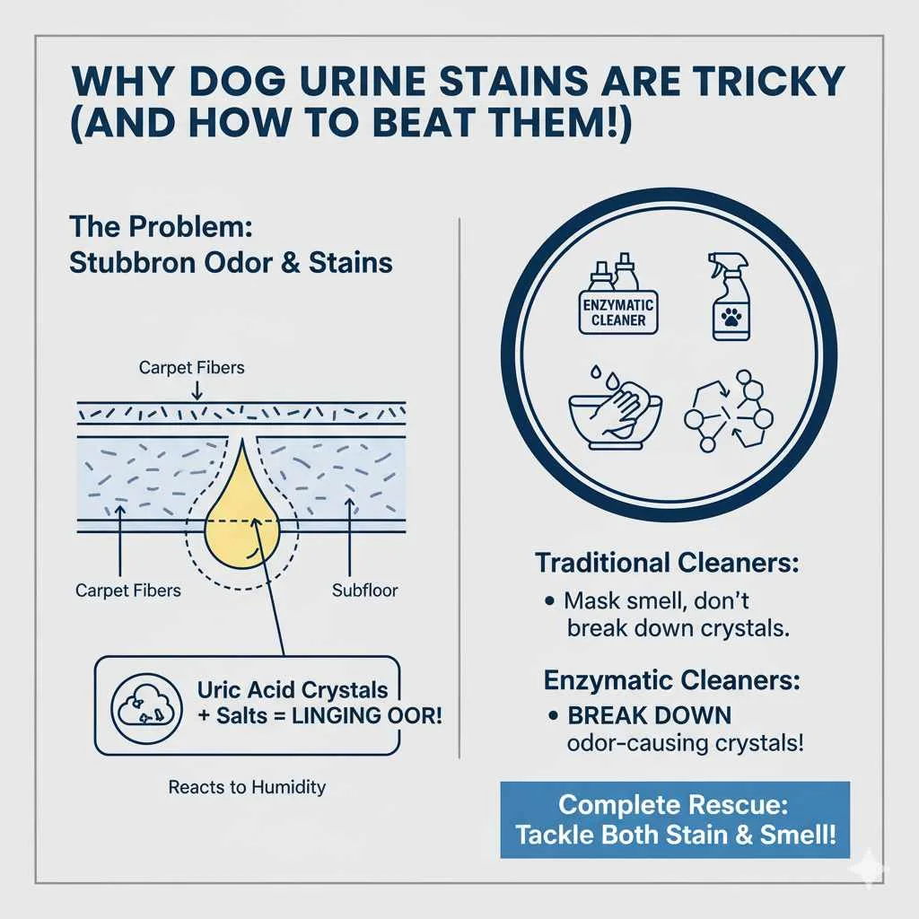 Why Dog Urine Stains Are Tricky (And How to Beat Them!)