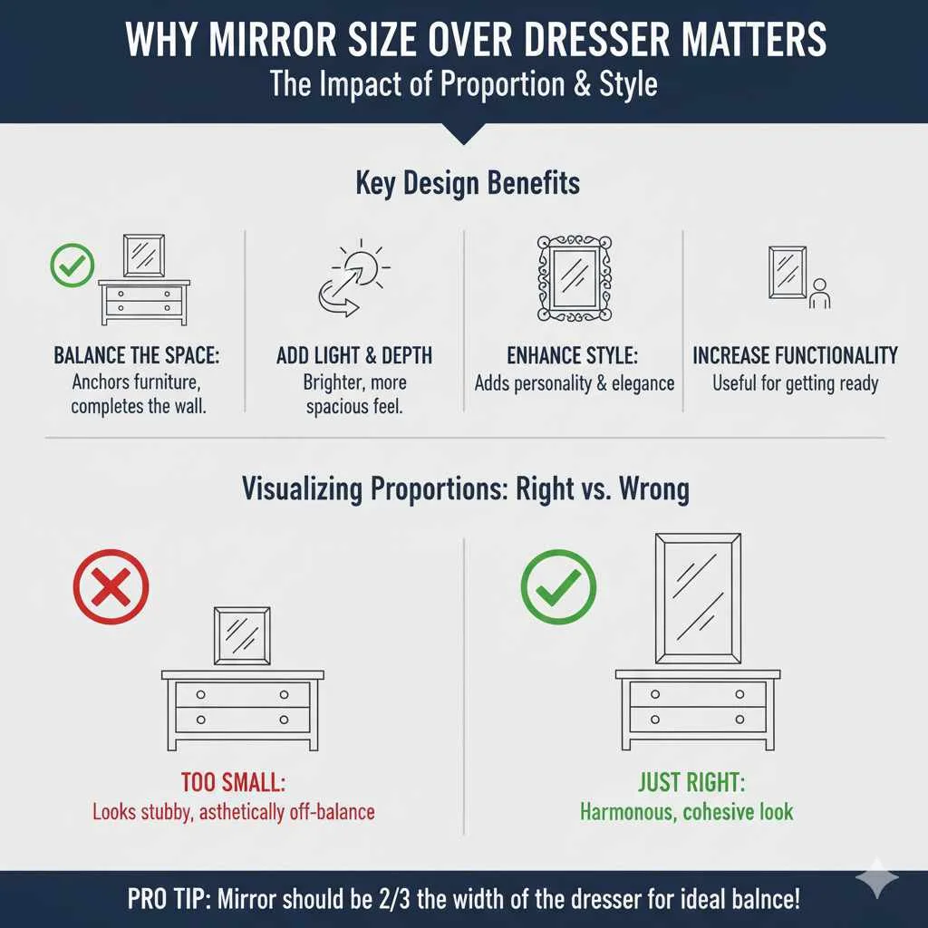 Why Mirror Size Over Dresser Matters