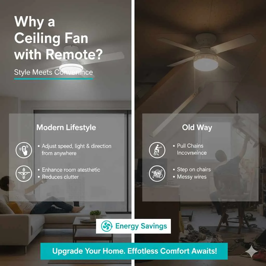 Why a Ceiling Fan with Remote? Style Meets Convenience