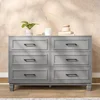 BERRY NEST Farmhouse Grey 6-Drawer Dresser