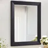 AAZZKANG black wood framed rectangle wall mirror