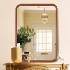 WallBeyond 30x40 inch walnut wood frame wall mirror